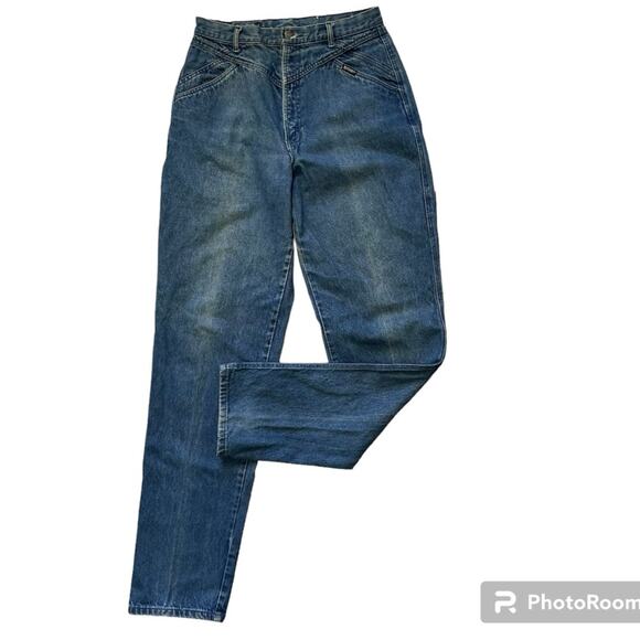 Rocky Mountain Rockies Bareback Jeans Western Rodeo Size 15 Punchy Denim Vintage - Picture 1 of 7